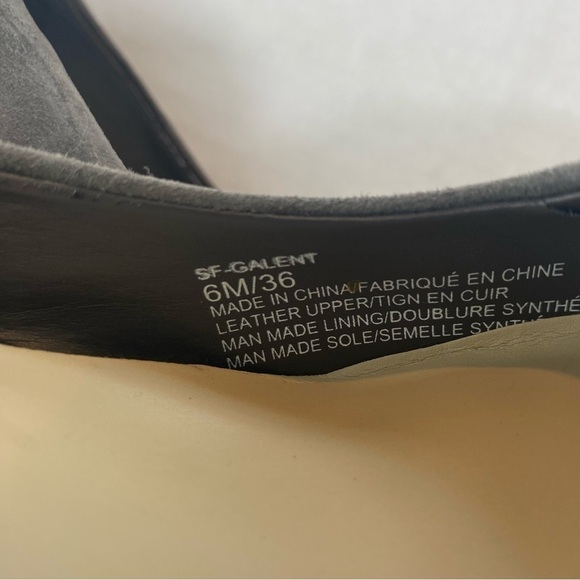 Saks Fifth Avenue Gray Heels with Elegant Pointed Toe - Picture 6 of 9